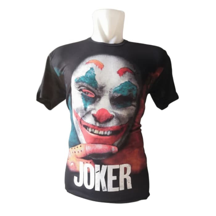 Kaos Big Size Joker Clown Movie Baju Jumbo XL-XXXL Pria Superhero Rhymes Import