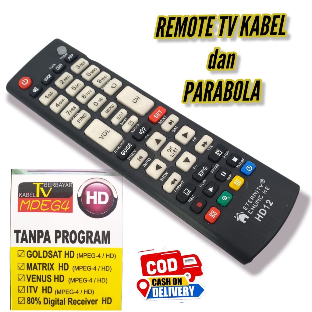 Remote Receiver TV Parabola Multi Universal/Remote Parabola  Universal HD12/ Indovision/ Top TV/ Skynindo/Venus/Matrix/ Goldsat/Remot/Remote Parabola GOLDSAT Hd/Gatmecom Hd/Geosat MULTI/Universal