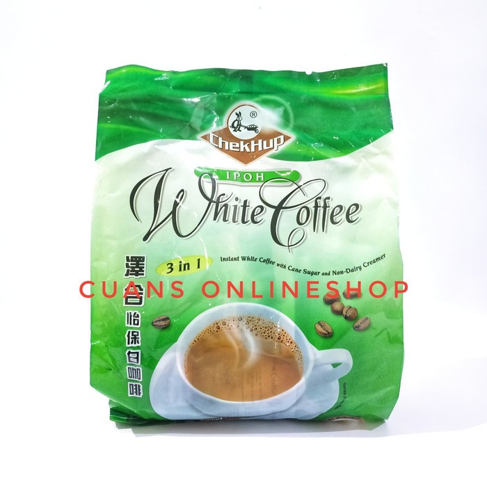 

Chek Hup Ipoh White Coffee 3 In 1 Less Sweet / ChekHup Kemasan Hijau