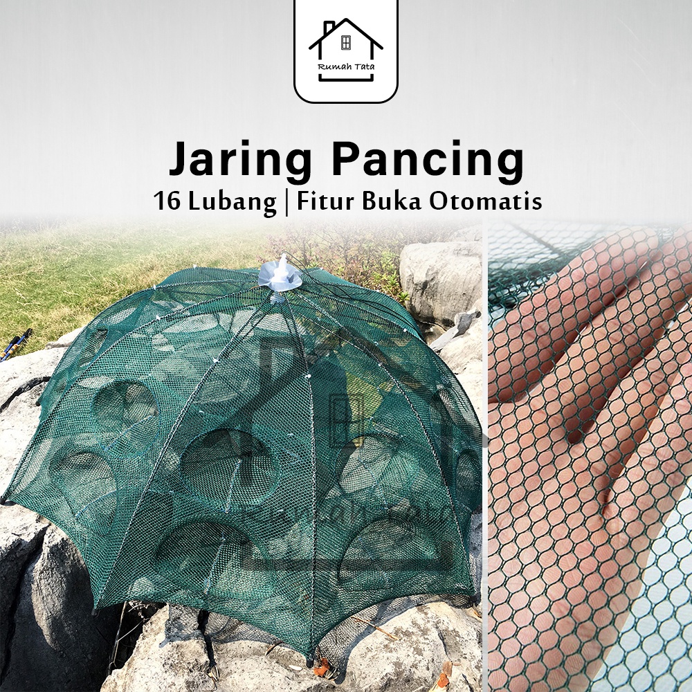 Perangkap ikan / Bubu ikan / Jaring Ikan udang Hexagonal 16 Lubang