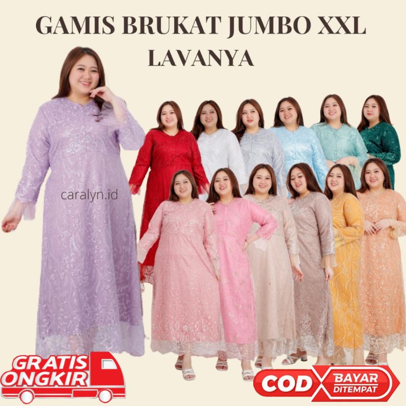 GAMIS JUMBO XXL XXXL XXXXL BRUKAT TERBARU LEBARAN 2022 LAVANYA