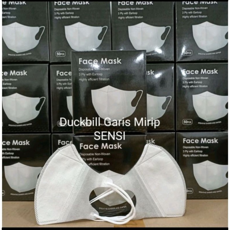 MASKER DUCKBILL SUPER LEMBUT MUDAH BERNAFAS