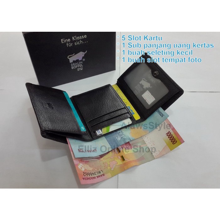 Dompet Pria Braun Buffel 591 - 3 Lipat - Small and Minimalis(Y8H3) Dompet Simple Casual Dompet Pende