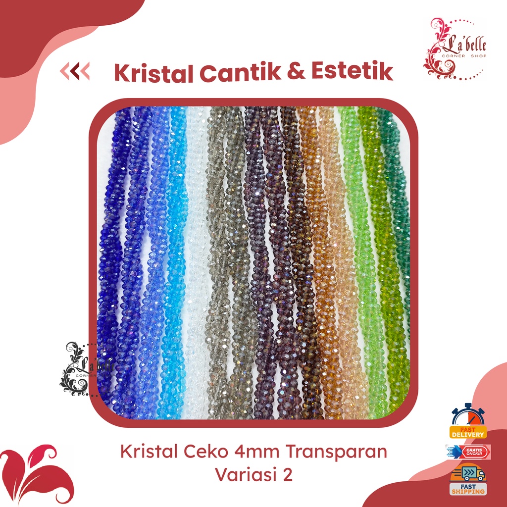Kristal Ceko Transparan 4mm - Variasi 2