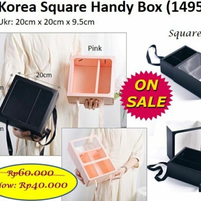 

[COD] Korea Handy Square Box - soft flower box - bloom box [COD]