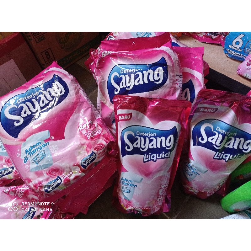 Detergen Bubuk Sayang 800gr - Detergen Cair Sayang 800ml