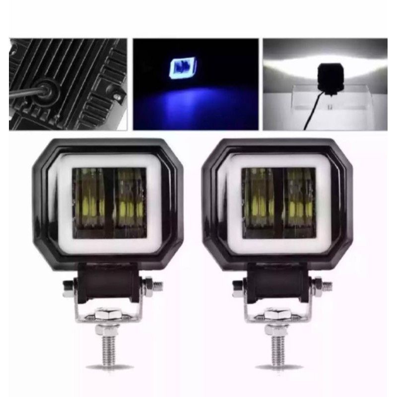 Lampu Tembak Led Daymaker Angel Mini Kotak &amp; Bulat Universal Motor &amp; Mobil