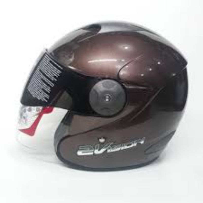 Helm kyt 2 vision solid halpace-Dark marun