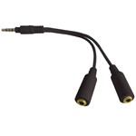 HiFi 3.5mm to 2 x 3.5mm Audio Splitter - APIP0HBK Black