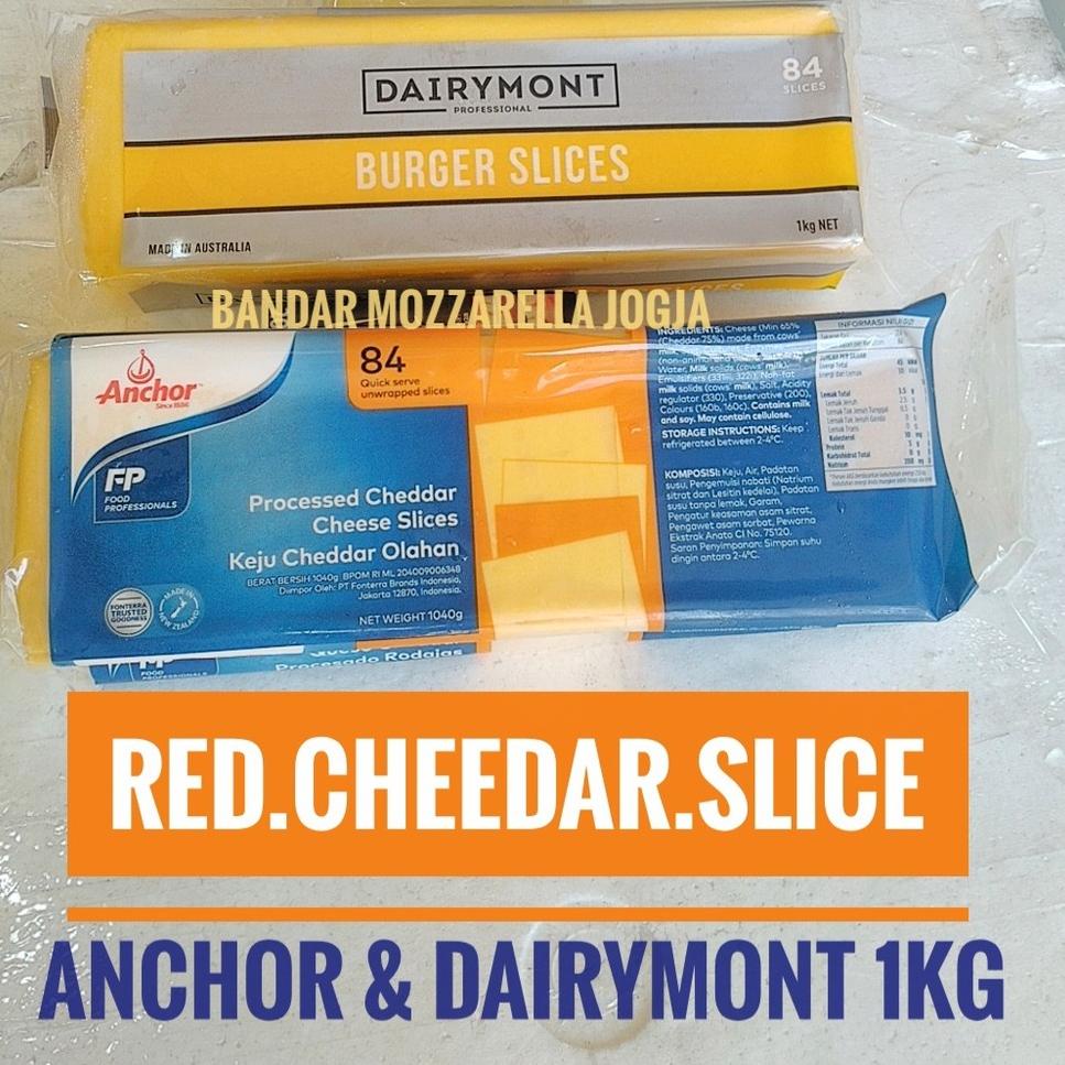 

[PROMO M8Q38] Red cheddar isi 84 & 28 Slice chedar burger dairymont anchor Pasti Murah