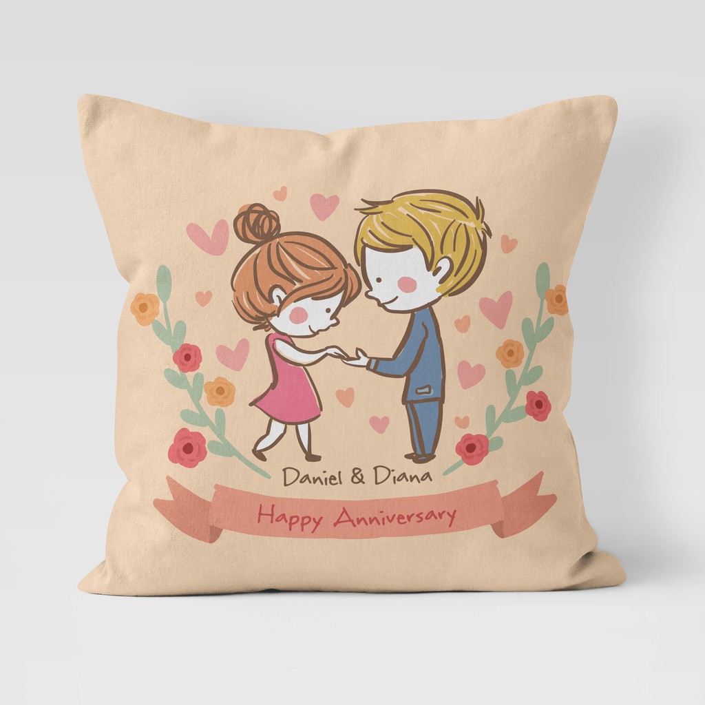 Bantal Custom Anniversary Animasi couple Shopee Indonesia Bantal Custom Anniversary Animasi couple Shopee Indonesia