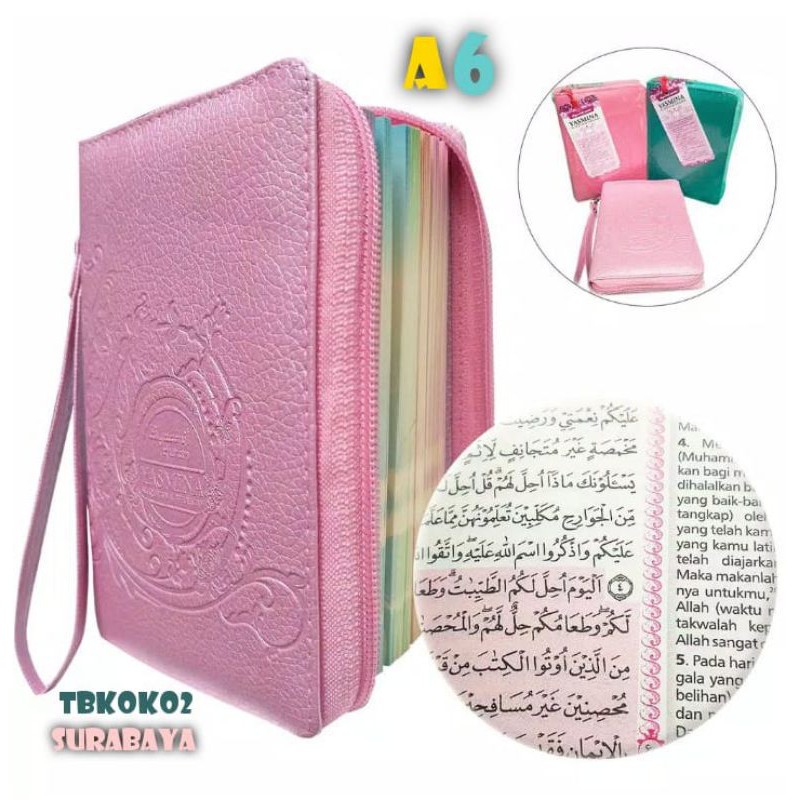 AL-QURAN RAINBOW YASMINA TERJEMAH RESLETING WARNA UKURAN A6 SYAMIL