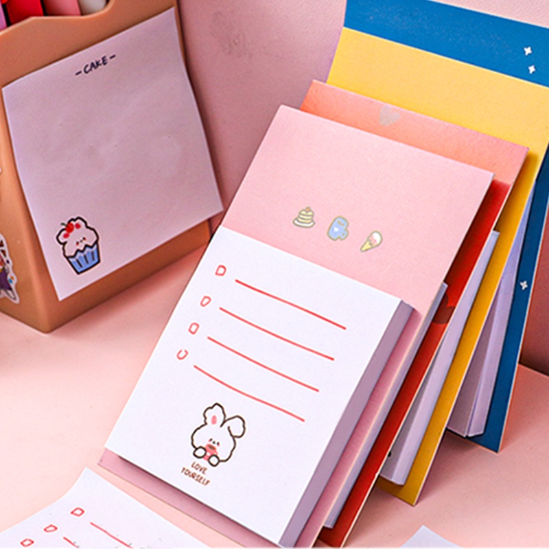 30 Lembar Sticky Note Motif Kartun Hewan Untuk Pelajar