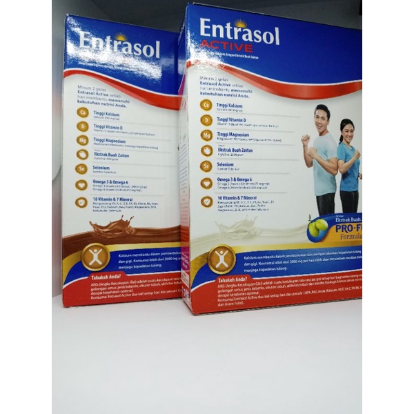 ENTRASOL ACTIVE VANILLA,CHOCOLATE 160 GRAM