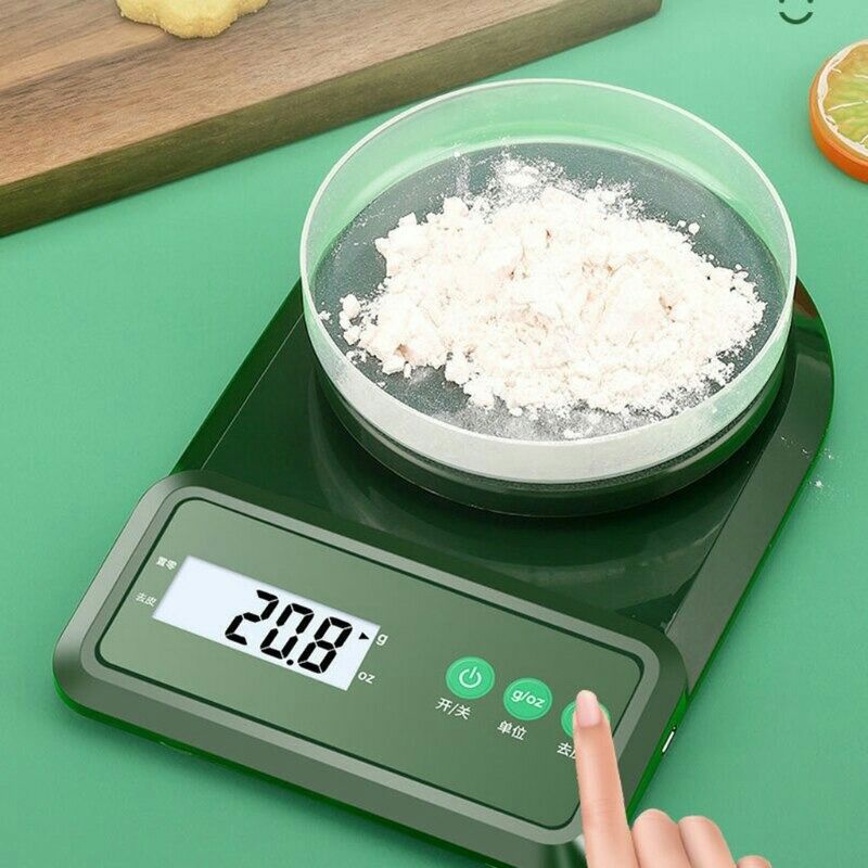 Timbangan Dapur Mini Digital Kitchen Skala LCD Display 10000g 1g Green