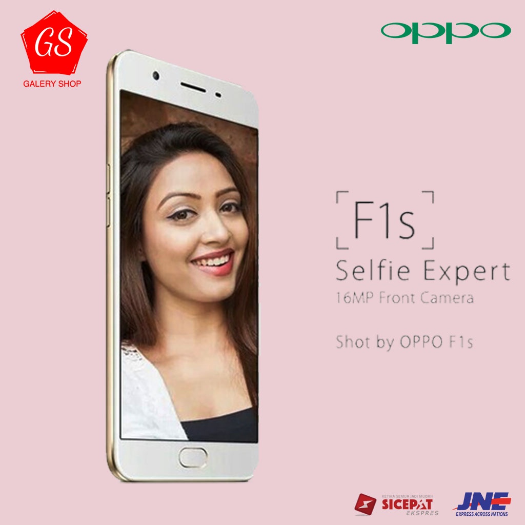 OPPO F1S RAM 4GB/64GB - 4GB/32GB GOLD GARANSI 1 THN (FREE KUOTA SMARTFREN)