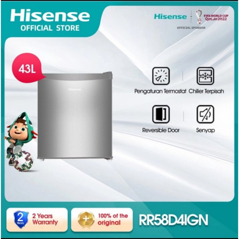 Hisense Kulkas Mini Bar Refrigerator RR58N4IGN