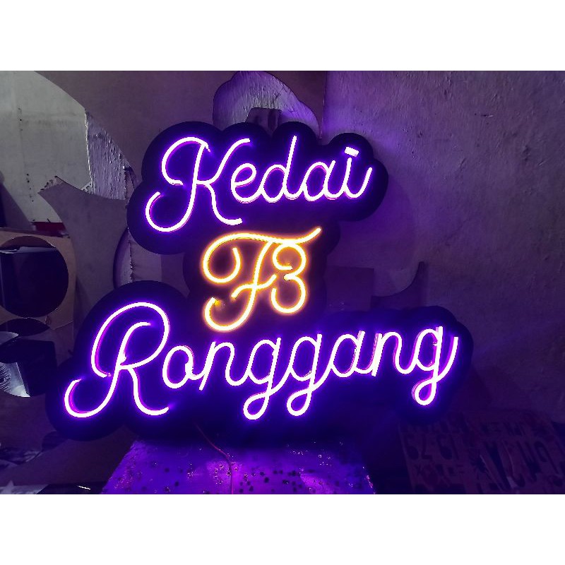 neon flexi huruf nyala tulisan pampu neon box