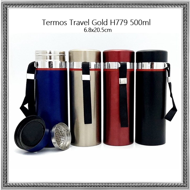 Termos Travel Stainless Minimalis/Polos H779 500ml BIRU