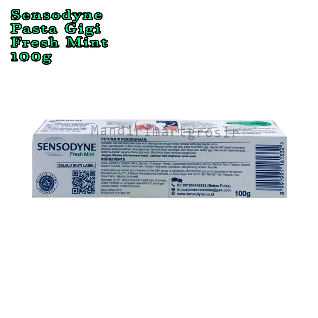 Pasta Gigi *Sensodyne * Fresh Mint * 100g