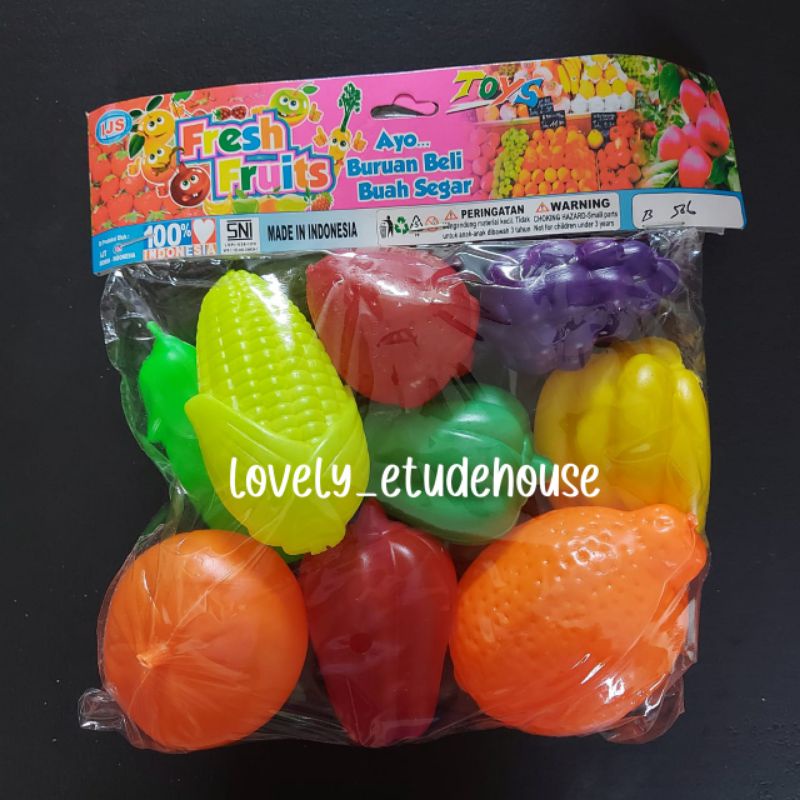 Mainan anak buah buahan plastik | mainan buah plastik | buah plastik mainan anak | mainan edukasi an