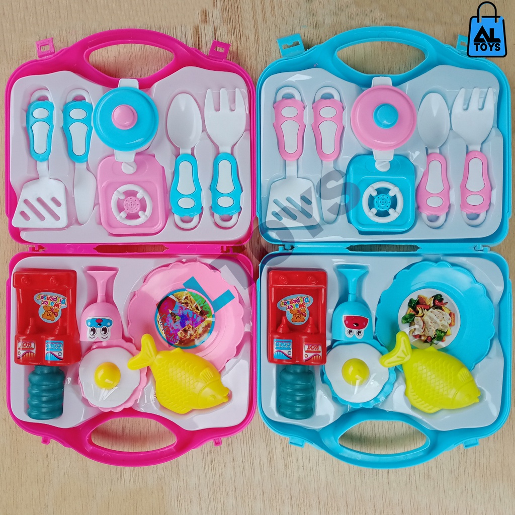 MAINAN KOPER KITCHEN SET TABLE WARE KOPER FH215 KOMPOR MASAK MASAKAN COOKING TAS SET