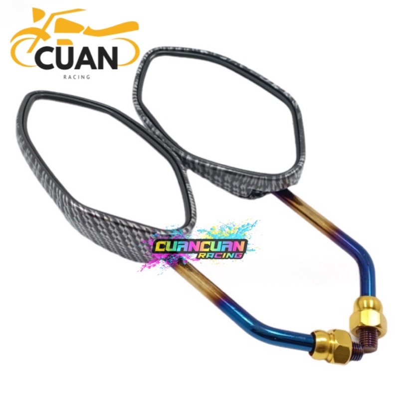 Spion Karbon Beat Vario 125 110 Honda Tangkai Panjang Twotone