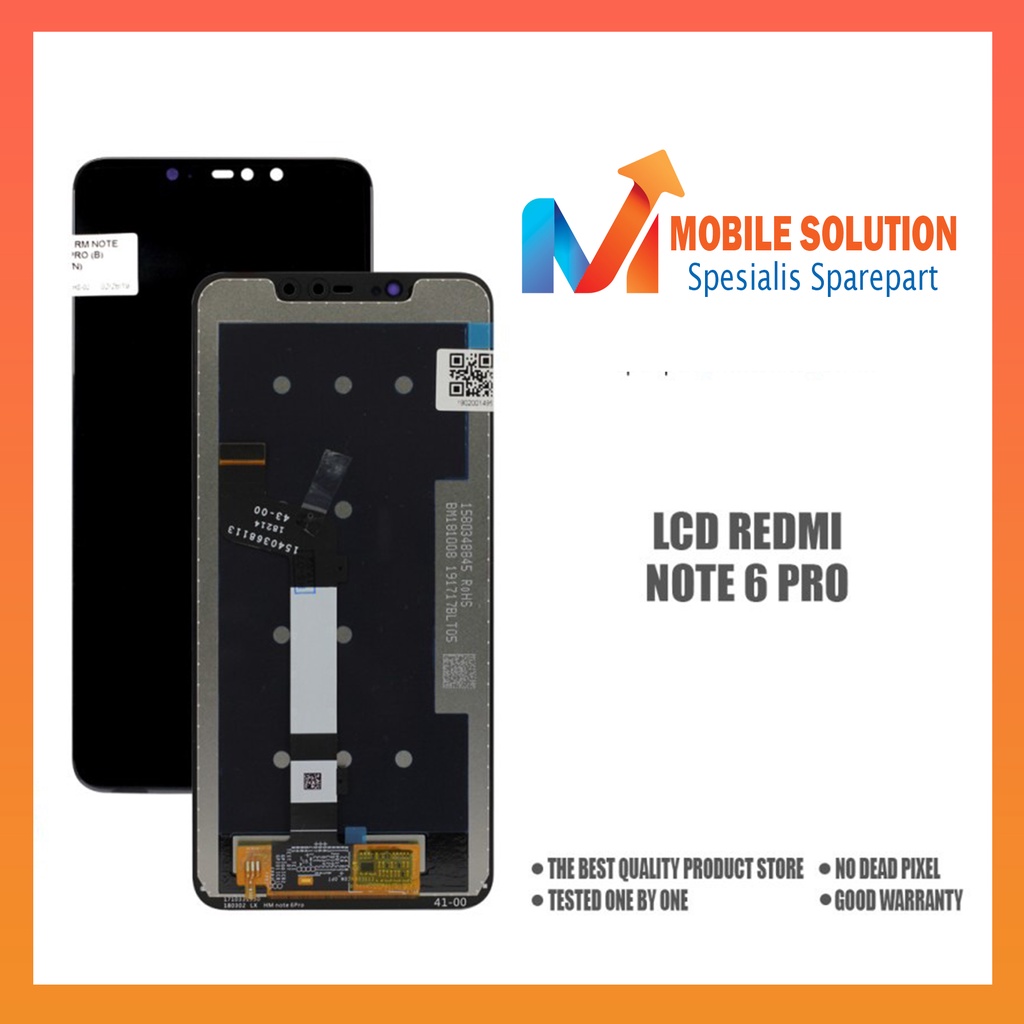 Grosir LCD Xiaomi Redmi Note 6 Pro Fullset Touchscreen ORIGINAL 100% Garansi 1 Bulan + Packing / Bubbel