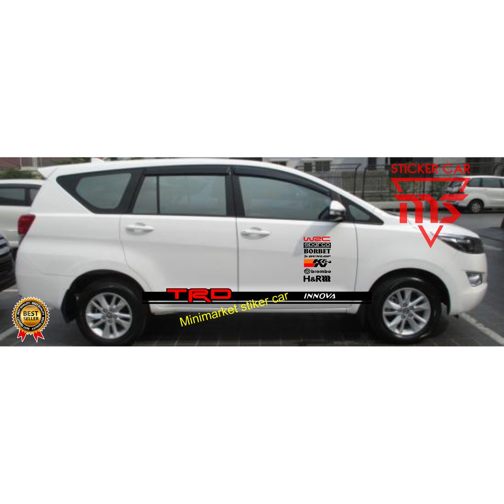 STIKER INNOVA STRIPING MOBIL CUTTING STICKER TRD TOYOTA INNOVA FORTUNER AVANZA CALYA CUSTOM TEXT Shopee Indonesia