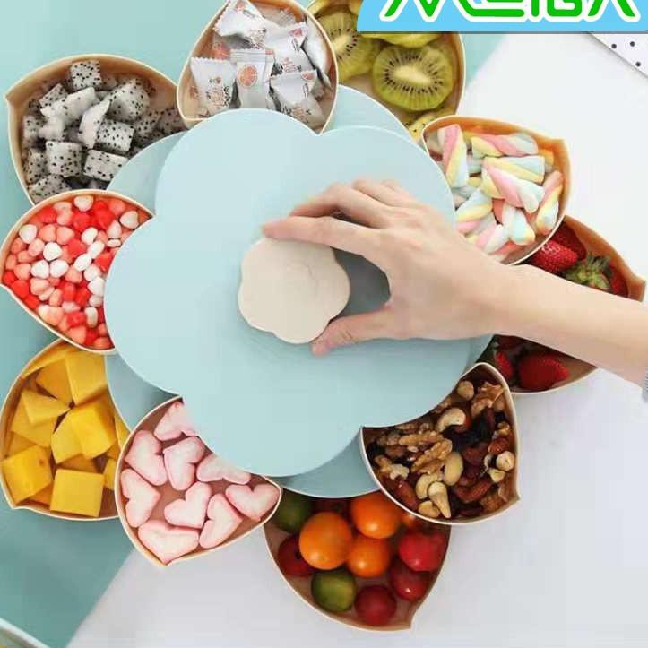 MEIGA TOPLES BUNGA PUTAR / CANDY GIFT BOX Tempat Kue,Snack,Candy Unik 2 Susun CUC 157