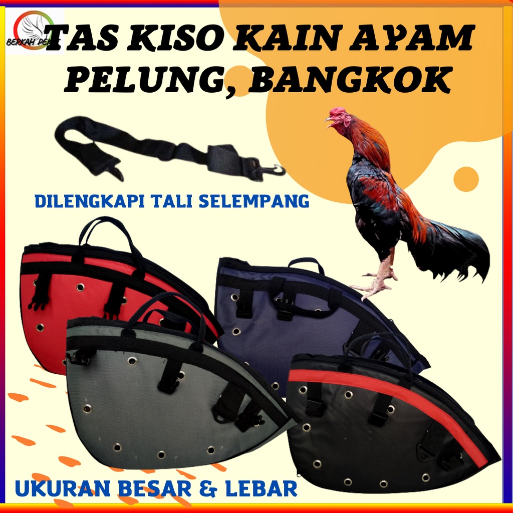TAS KISO KAIN UNTUK AYAM PELUNG BANGKOK UNGGAS UKURAN BESAR LEBAR BAHAN TEBAL KUAT BERKUALITAS BIS D