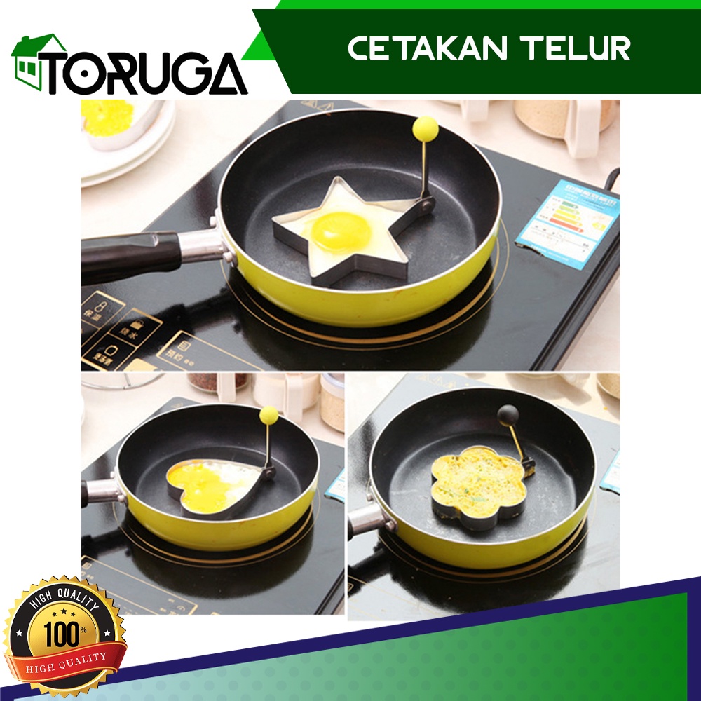 Cetakan Telur Stainless Steel Bentuk Egg Mold Goreng Kukus Bento Panggang