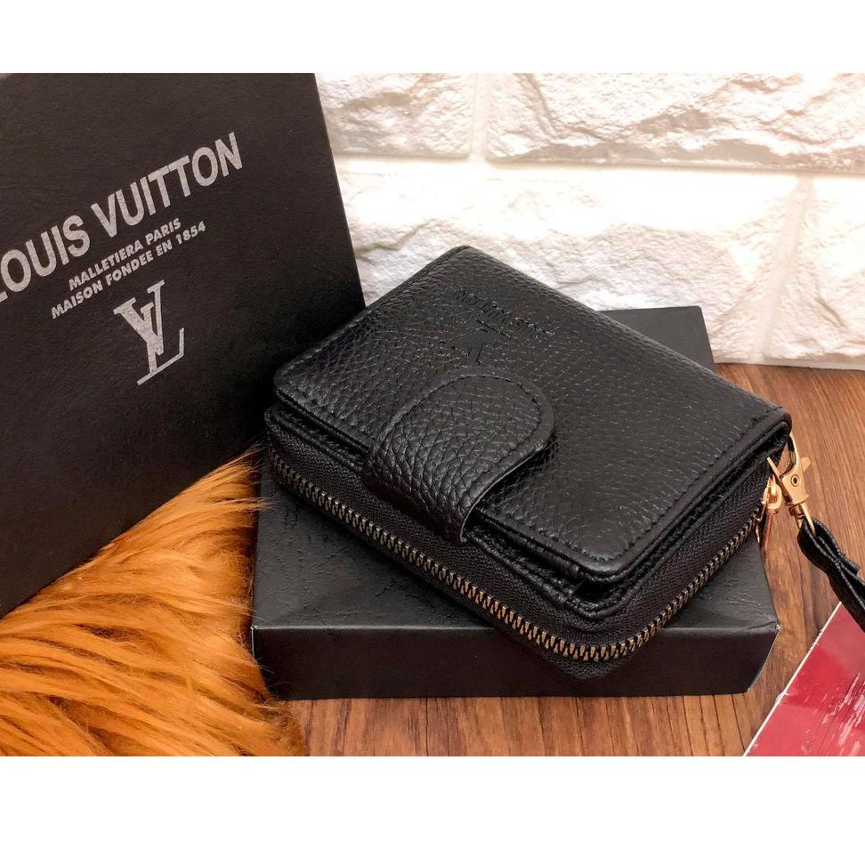 Dompet Lv Koin BAHAN JERUK Dompet kartu dan uang Dompet wanita kecil TUMPUK JERUK 1R6