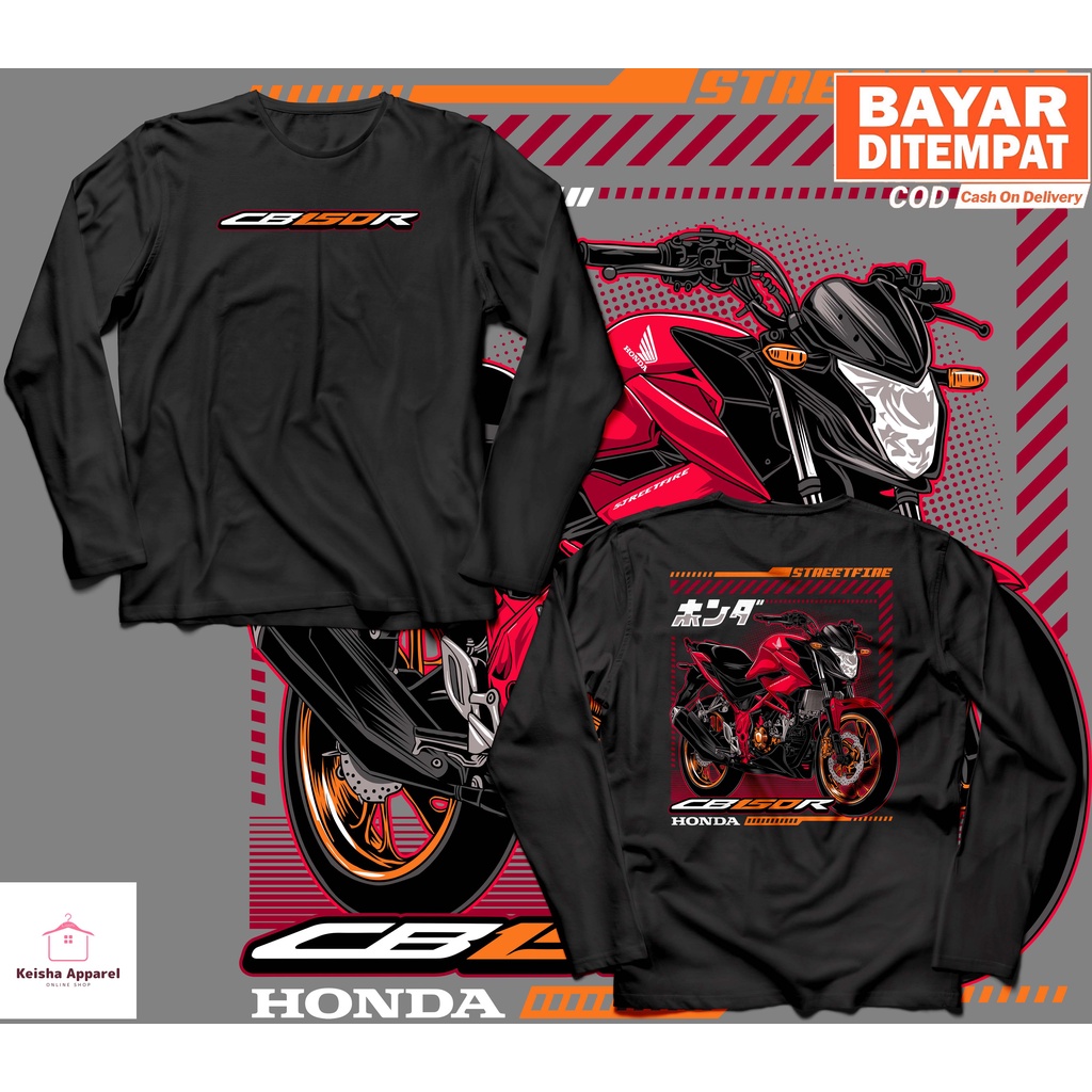 KAOS BAJU LENGAN PANJANG HONDA CB 150R STANDART RED EDITION KAOS CB150R PRIA WANITA