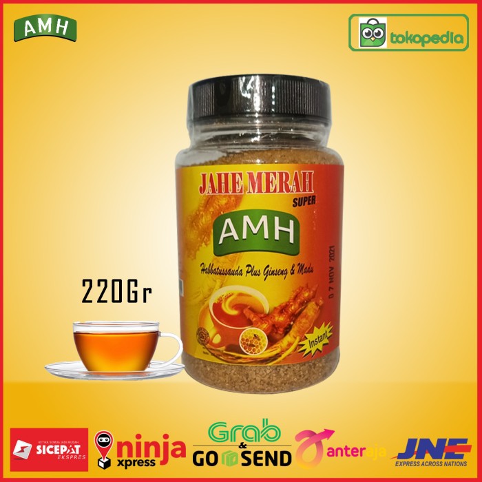 Jahe Merah Super AMH Kemasan Toples Isi 220 gram