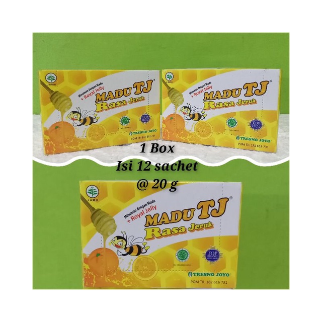 

Madu TJ box ( jeruk & original ) - 20 g x 12 sachet