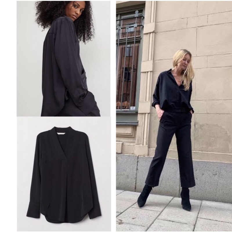 HM Silk V-neck Blouse