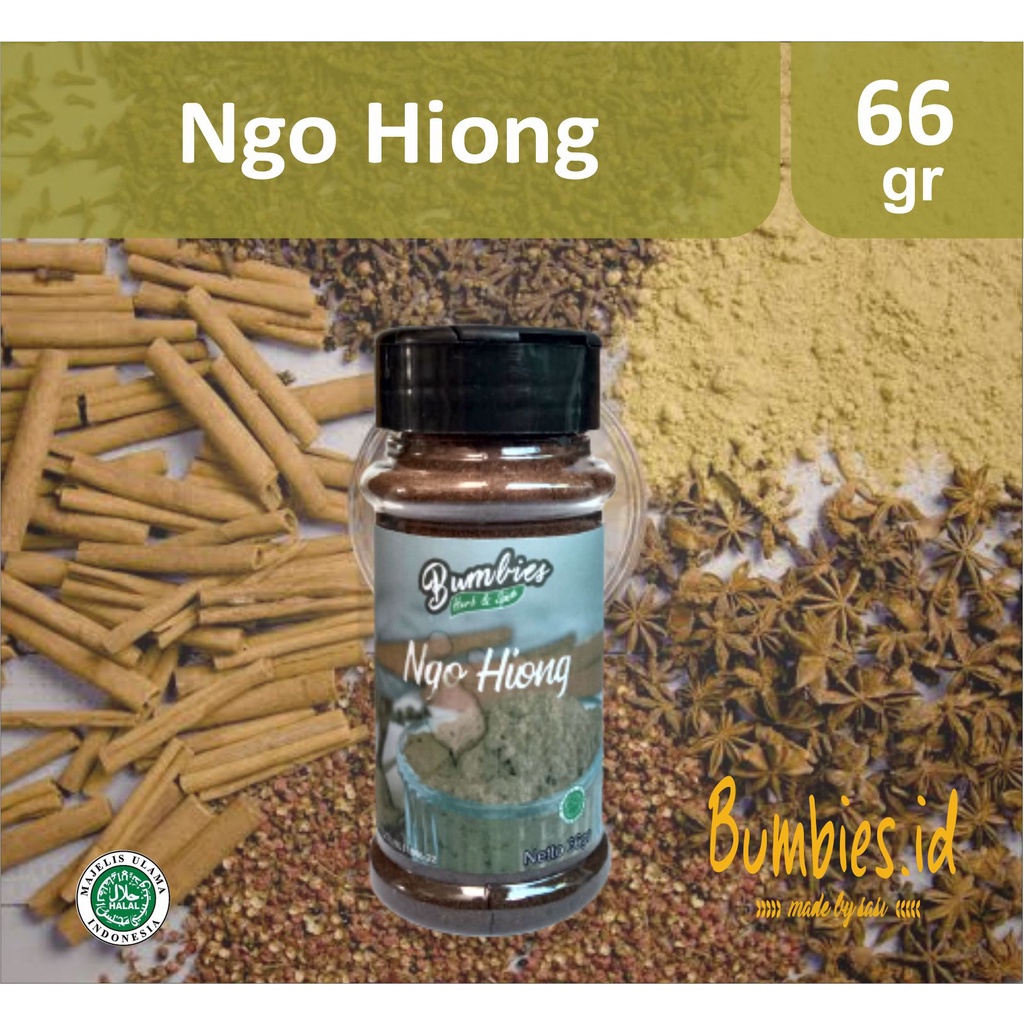 

Bubuk Ngohiong Botol | Bumbu Ngohiong 66gram | Chinese Five Spices| Penyedap Rempah Rempah | Bumbu Instan Botol