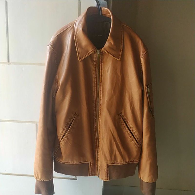 Jaket Kulit Zara Original