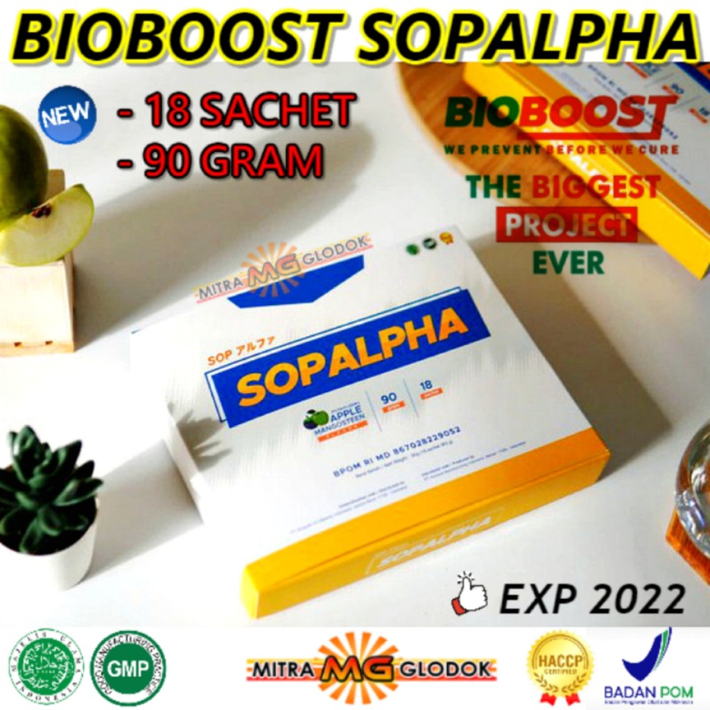 SOPALPHA SOPAlpha BIOBOOST MULTI VITAMIN UNTUK KESEHATAN SALMON OVARY DNA ORIGINAL 1 BOX 18 SACHETS