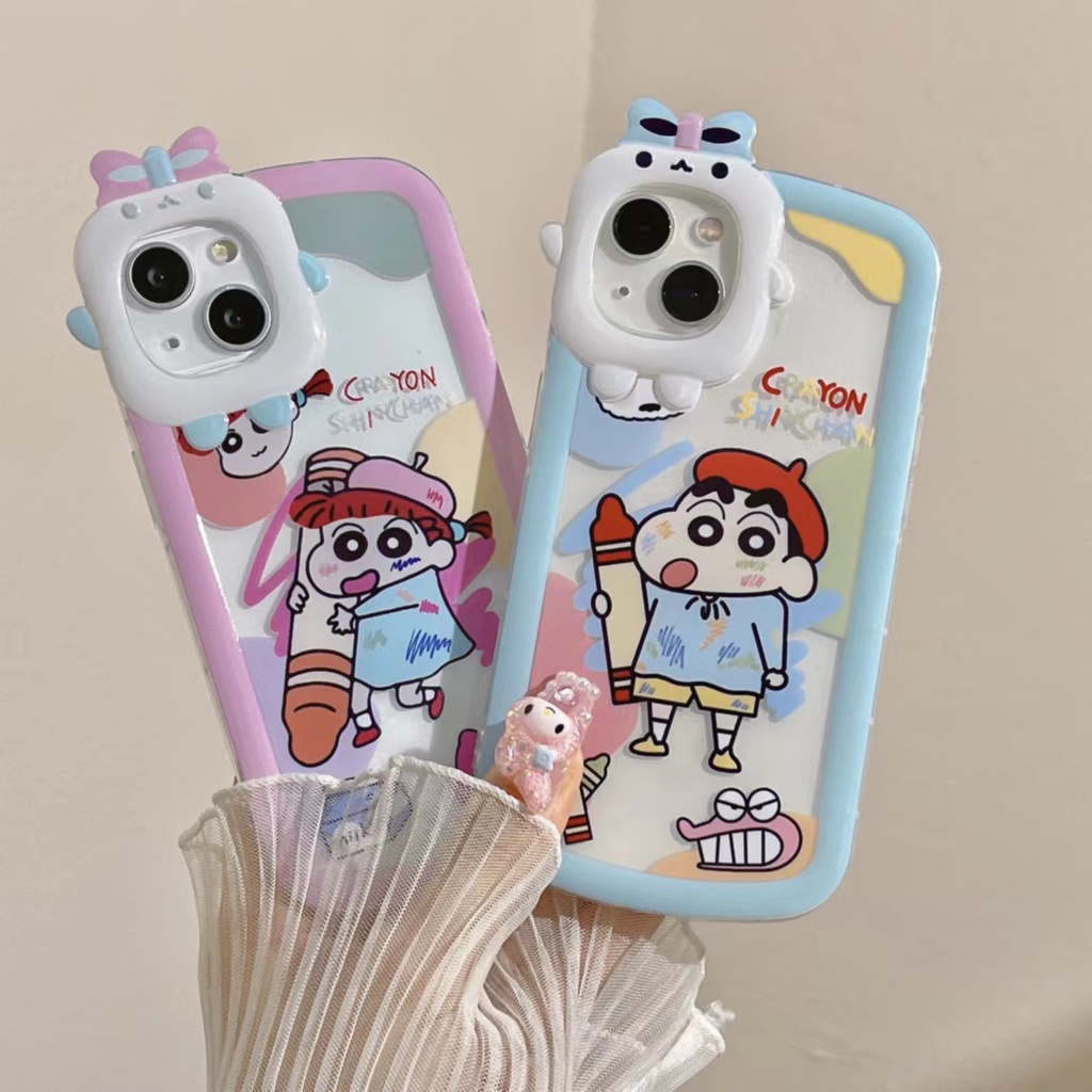 Ins Case Motif Crayon Shin-Chan Untuk iPhone 14 14pro 14Plus 14prm 13 13pro 13pro 13prm 11 6splus 7Plus 8Plus Xr XS 13 12pro Max