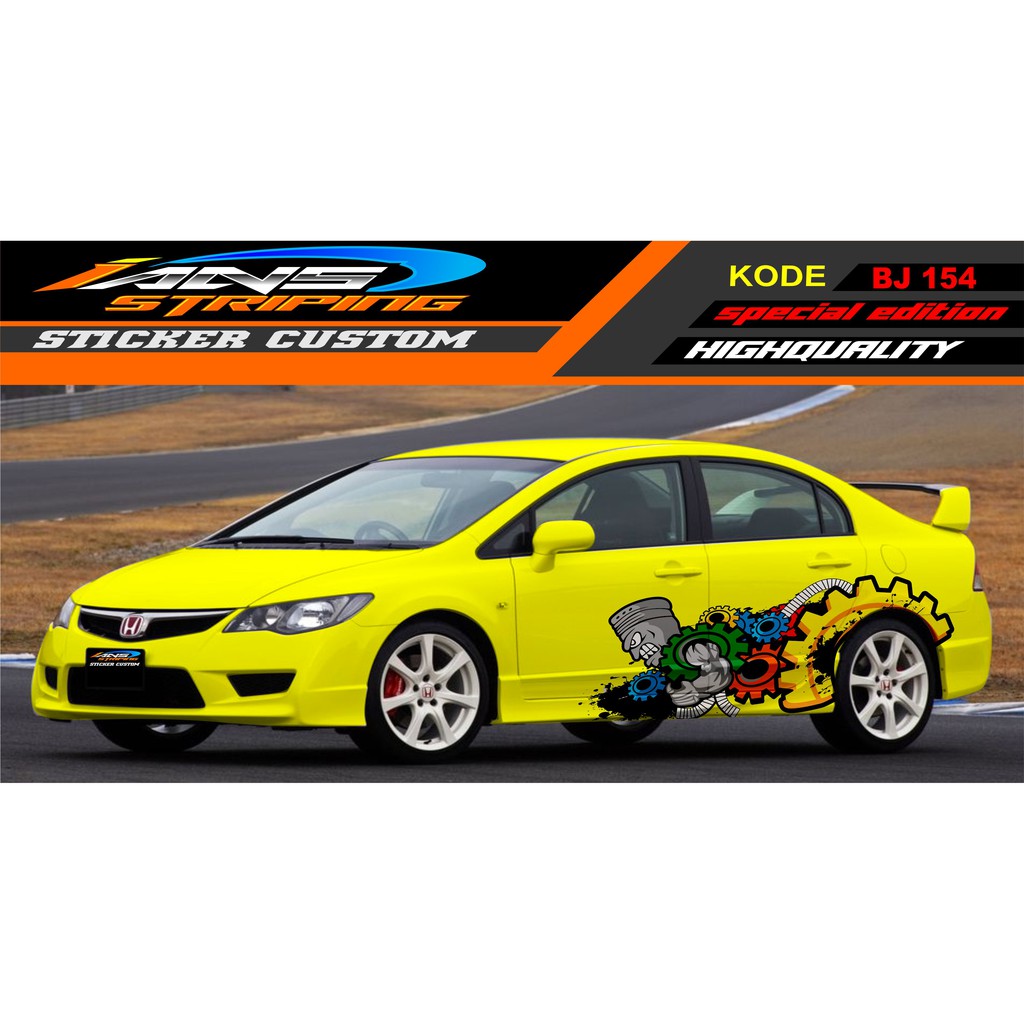 VARIASI STSICKER MOBIL SEDAN CIVIC UNIVERSAL GEAR