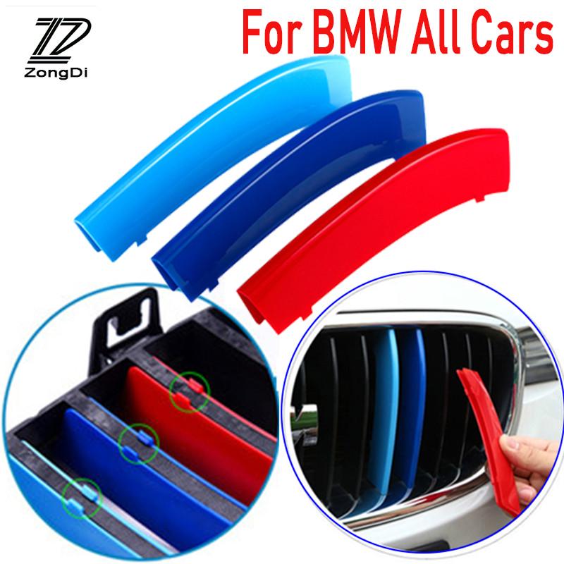 Klip Grill Gill 3 Warna untuk BMW  X1 X3 X5 1 2 3 4 5 Series E36 E46 E30 E90 E30 F10 F30 E39 E60 E84 F48 Car Racing Grille Strip Trim Clip