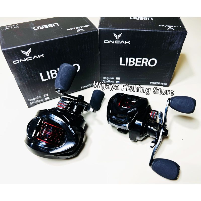 Reel BC Bait Casting Oncak Libero DC DRAG 15 KG HANDLE KIRI