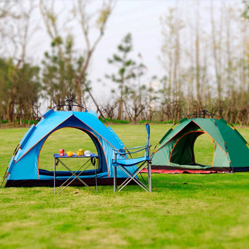 Tenda Kemah Camping Outdoor Adventure 3-4 Orang - ZK50 - Green / Tenda Camping / Kemah