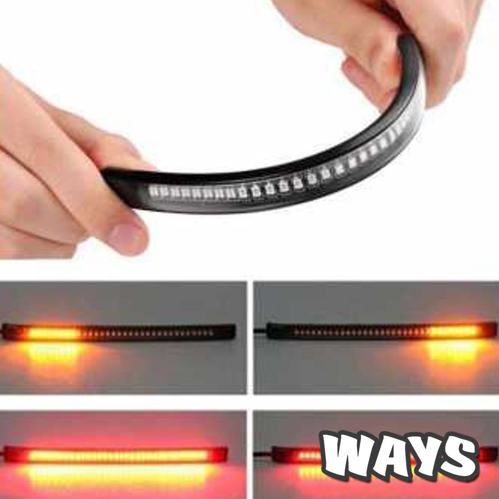[L061] 3IN1 Stoplamp Lampu Rem Sein Sen LED Fleksibel Caferacer Universal