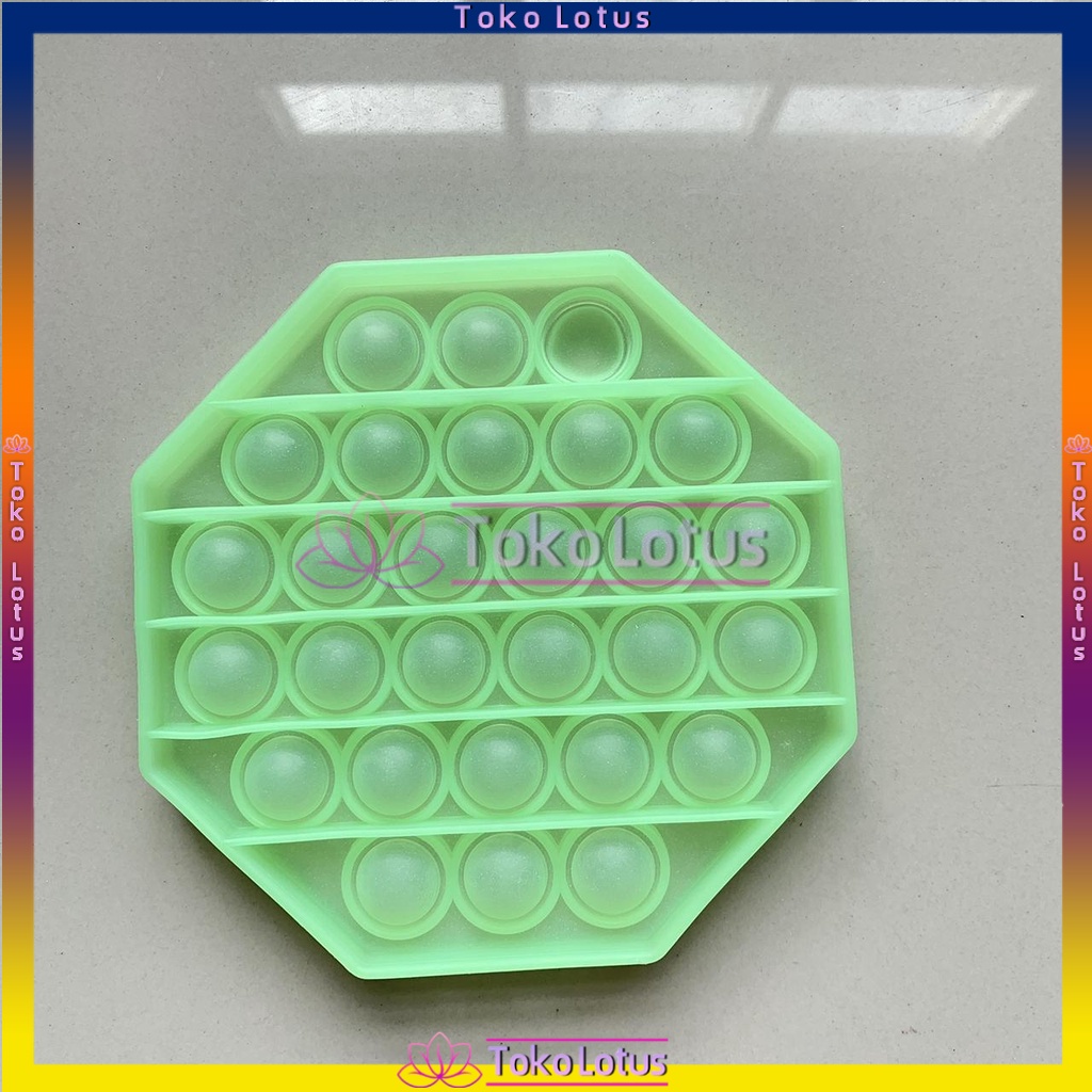 NEW POP IT MAINAN ANAK FIDGET KIDS TOY PUSH BUBBLE PENGHILANG STRESS [BISA BAYAR COD]-Octagon nightversion