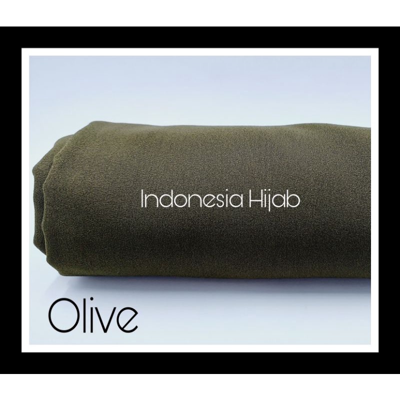 PASHMINA Diamond Premium 170 X 75 cm Jahit Tepi BUKAN DI NECI-olive