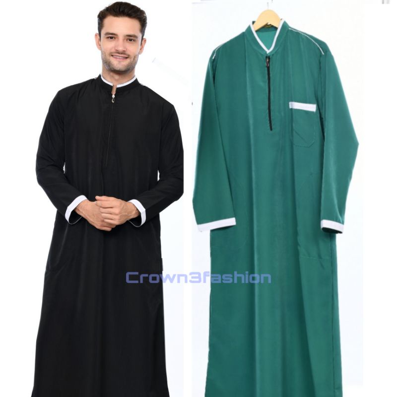 JUBAH SAUDI PRIA MODERN VIRAL TERBARU √COD OK