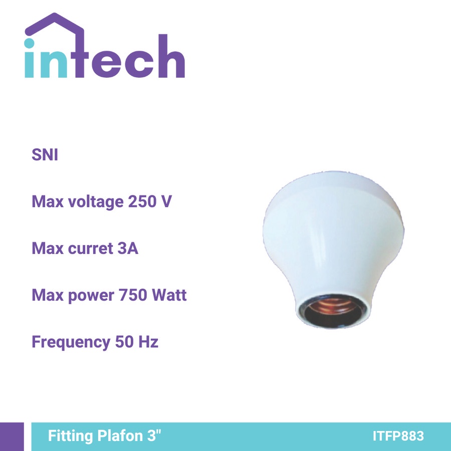 Intech Fitting Lampu Plafon 3 Inch